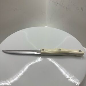 Cutco 1721 KC Serrated Knife – Pearl White Thermo-Resin Handle – Made in USA